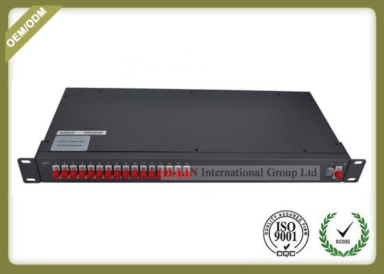 China 19&quot; 1U Rack Mounted Optical Plc Splitter 1x16 Cold Rolled Steel Material supplier